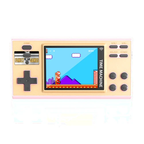 Homljie Handheld Games for Kids - 16 Bit Electronic Games Console Built-in 200 HD Games - 3.0 Inch Screen Retro Games Toy with Earphone - Games & Clock Device Best Gift for Kids Age 3-10 Years (Pink)