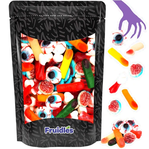 Fruidles Halloween Missing Body Parts Gummies, Fun And Festive Holiday Snacking (Half-Pound Bag)