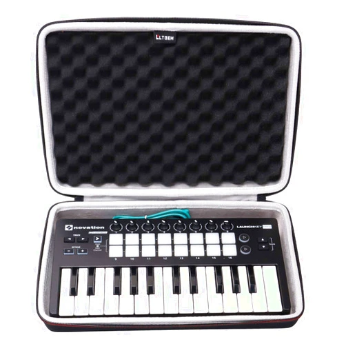 L LTGEM LTGEM EVA Hard Case for Novation Launchkey Mini 25-Note USB Keyboard MK2 Controller - Travel Protective Carrying Storage Bag