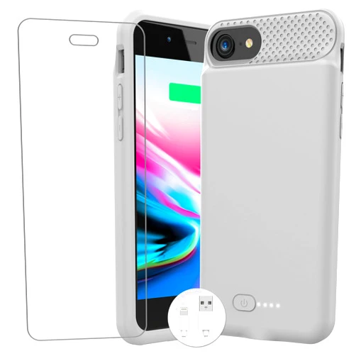ZENEE Battery Case for iPhone 8/7/6s/6/SE (2022/2020)，【2025 Upgraded】 Slim 6000mAh Portable Extended Battery Charger Case Cover for iPhone 8/7/6/SE(3rd & 2nd) Charging Case 4.7inch，Gray