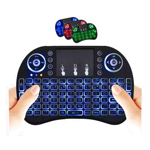 SGElectronix Wireless Mini Keyboard Remote Control Touchpad Mouse Combo Controller with RGB Backlit for Smart TV Android TV Box PC IPTTV 2.4GHz