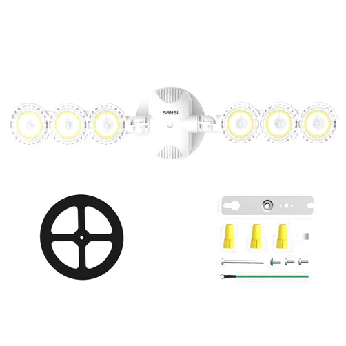 SANSI LED Flood Light Outdoor, 6000LM Function Series Switch Controlled LED Security Light, 45W Exterior Outdoor Light, 5000K, IP65, 320°Wide Angle Illumination for Garage, Yard, Porch