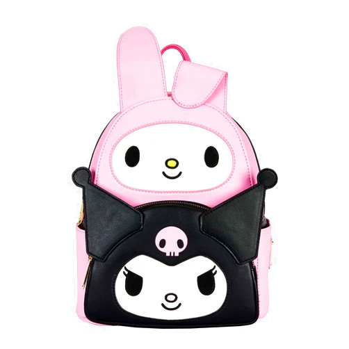 Loungefly Sanrio Hello Kitty My Melody Kuromi Double Pocket Adult Womens Double Strap Shoulder Bag Purse