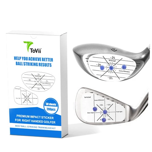 ToVii 200Pcs ~300Pcs Golf Impact Tape Set, Self-Teaching Sweet Spot and Shot Consistency Analysis, Club Impact Stickers for Woods Irons and Putters, Useful Training Aid Improve Swing Accuracy