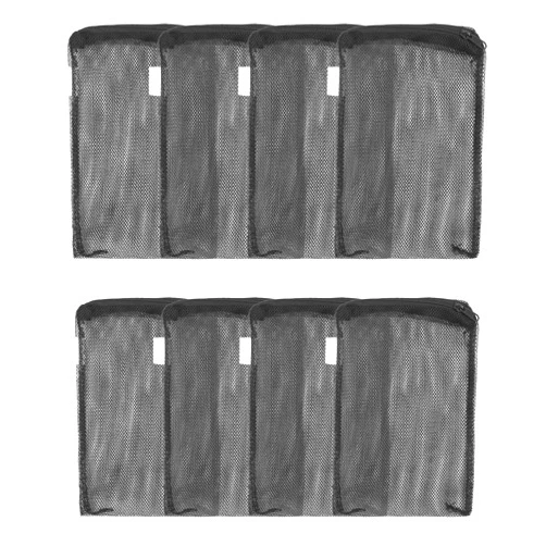 Pawfly 8 Pack Aquarium Filter Media Bags, Fish Tank Fine Mesh Bag with Plastic Zipper Aquarium Mesh Bag for Activated Carbon, Bio Filter Balls, Filter Stones, Ceramic Rings (8