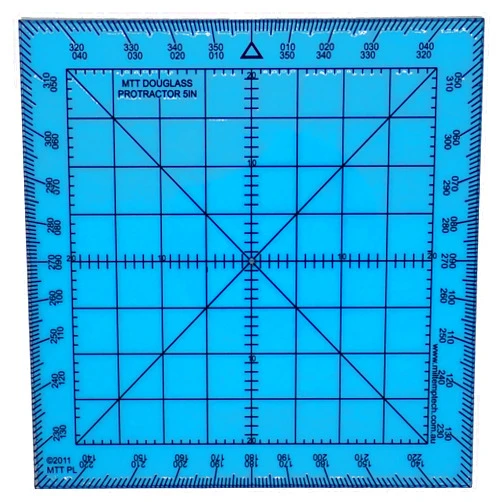 MTT PL Douglas Protractor Graduated in Degrees for Angle Measurements and map Plotting for Outdoor, Marine or air Navigation, Hiking, Orienteering and Survival