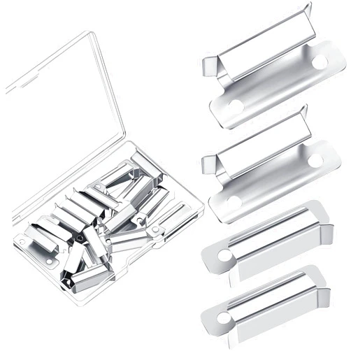 Hotop 16 Pcs 3D Bed Clips Clamp Stainless Steel Glass Bed Clips Compatible with Ender 3,5,CR-20 Pro, 3 V2, 3S, CR-10S Pro and Other Creality Printer, Silver