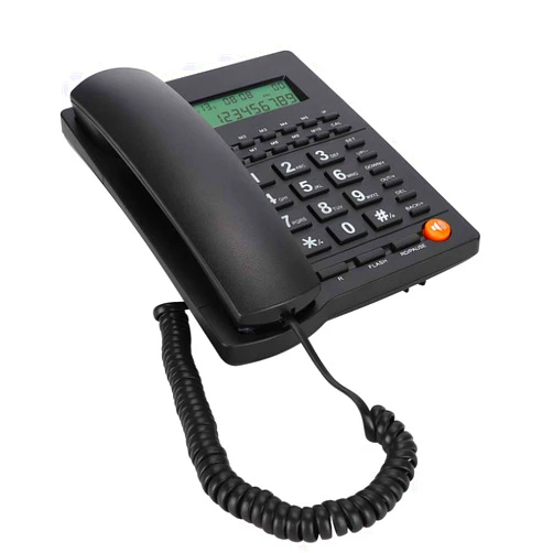 Sanpyl Desktop Landline Telephone, Corded Phone with Caller ID Display for Home Office Hotel Restaurant Easy to Install