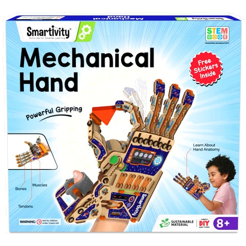 Smartivity Robotic Mechanical Hand STEM Toy for Kids 8-9-10-11-12-13-14 Years Old | 2024 Parents Choice Award Winner I Birthday Gift for Boys & Girls | Engineering Kit for 8-14 Years Old