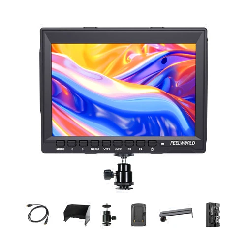 FEELWORLD FW759 Video Camera Monitor with F550 2200 mAh Battery 7” HD Screen DSR Field Monitor