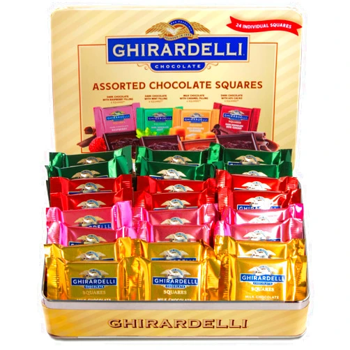 A Gift Inside Ghirardelli Assorted Chocolate Squares Gift Tin Assorted Squares Gift Tin
