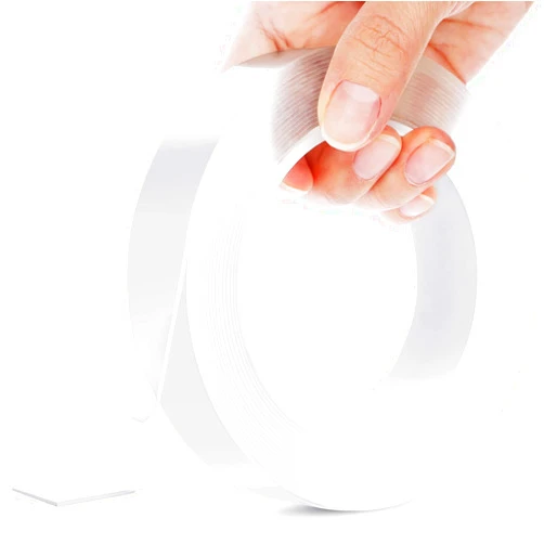 HitLights Double Sided Tape Heavy Duty, Clear Removable Mounting Tape, Multipurpose Strong Transparent Adhesive for Home Office Walls Decor, Poster Hanging, Carpet, Automotive Trim, DIY Projects (155in x 1in)