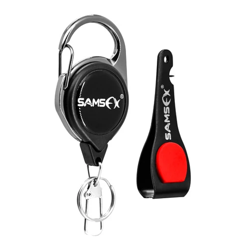 SAMSFX Fly Fishing Tippet Line Cutter Fishing Nippers Mulit-Tool with Zinger Retractors