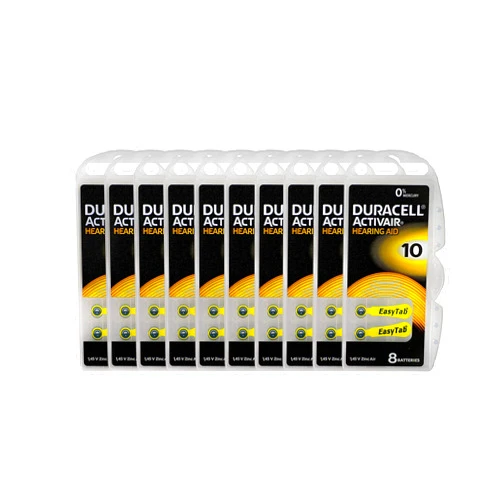 Duracell Activair Hearing Aid Batteries: Size 10 (80 Batteries)