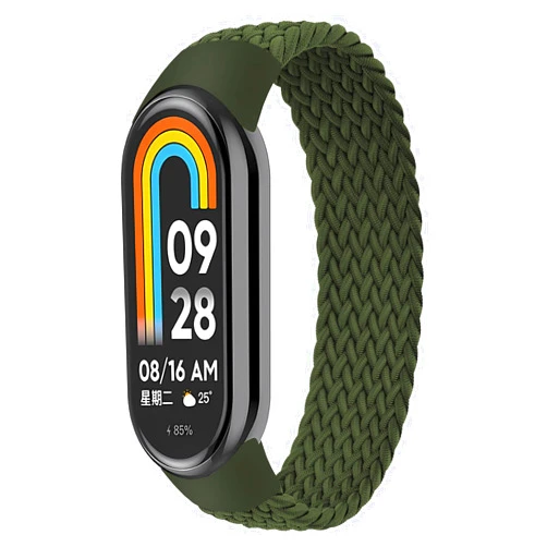 LEIXIUER Braided Solo Loop Band for Xiaomi Smart Band 9 8 Strap Women Men,Soft Elastic Nylon Replacement Wristband for Xiaomi Mi Strap 9/8