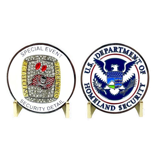 LEO Challenge Coins BL10-017 Tampa Bay Special Event Security Detail Brady Challenge Coin CBP ICE HSI FPS FAM