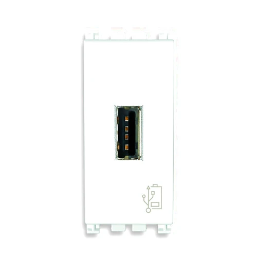 Vimar 19292.B Arké USB Wall Socket Power Supply Unit 5V1.5A 1M White