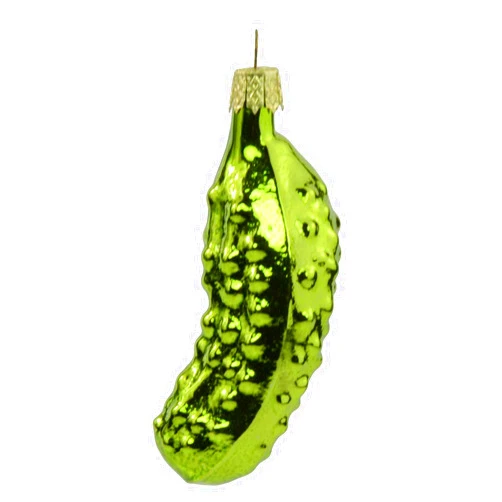 Kurt S. Adler 3-Inch Hand Blown Glass Pickle Ornament, Multi, Christmas