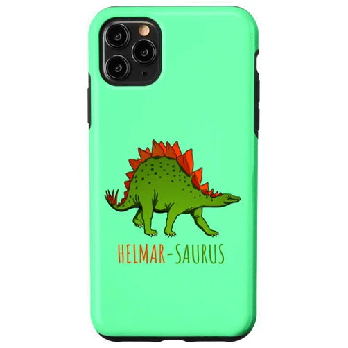 Individuelles Kinder Vornamen Geburtstag Geschenk iPhone 11 Pro Max Helmar Name Boy Dinosaur Stegosaur Personalised Case