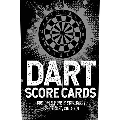 Martin Goldsmith Dart Score Cards: Customized Darts Score Sheets for Cricket, 301 & 501