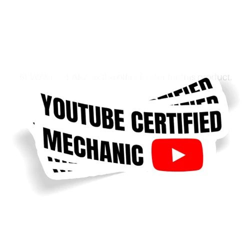 Imakestickerz.com YouTube Certified Mechanic Funny Auto Car Mechanic Vinyl Decal Bumper Sticker 5