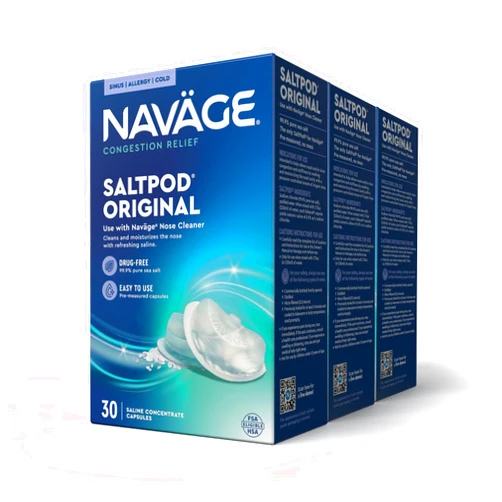 Navage SaltPod Bundle 3 30-Packs (90 SaltPods) - Navage Salt Pod Refills Only - Exclusively Designed for The Navage Nasal Irrigation System - Sinus Rinse and Saline Pods for Fast and Soothing Relief
