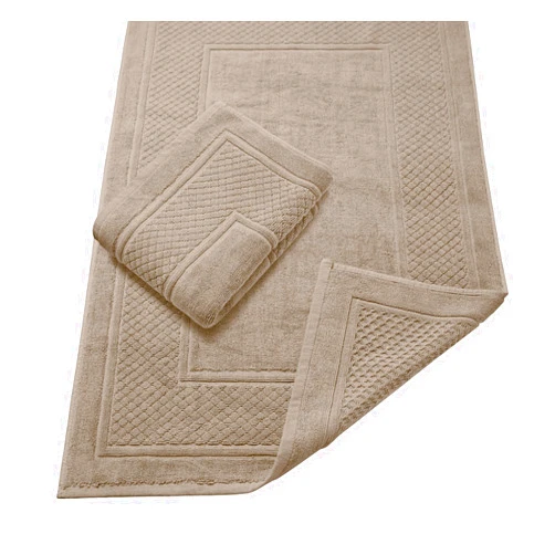 Avalon Towels Avalon Bath Mats for Bathroom - Absorbent Bathroom Mats Quick Dry Bath Mat - 100% Cotton Bath Mats Soft Bathroom Floor Mat - Beige Bath Mat Absorbent Bath Mat Set of 2 (22x34 Inches)