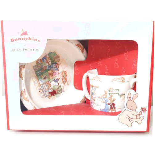 Royal Doulton China Bunnykins 2 Piece Set (Designs May Vary)