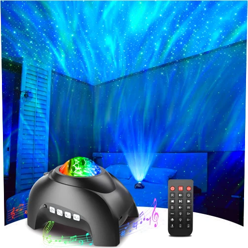 Rossetta Star Projector, Galaxy Projector for Bedroom, Bluetooth Speaker and White Noise Aurora Projector, Night Light Projector for Kids Adults Gaming Room, Home Theater, Ceiling, Room Decor