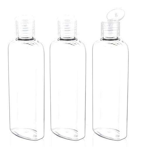 Wowang Travel Shampoo Bottles 7.7oz/220ml 3 Pack Leak Proof Plastic Squeeze Bottles with Flip Cap Travel Toiletries Empty Refillable Containers for Shampoo Conditioner Lotion