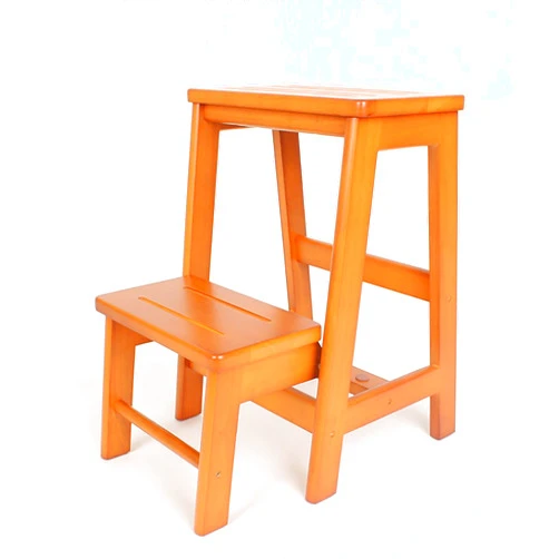 SH-Chairs Cdbl Solid Wood Ladder Stool/Home Two-step Folding Ladder/Kitchen Stool/2 Layers Stairs Stool folding chairs indoor