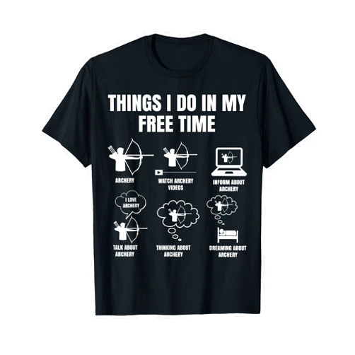 Tagesplan Bogenschütze Bogensport Geschenke & Co. Bow Things Die In Meine Freizeit Mache Archery T-Shirt