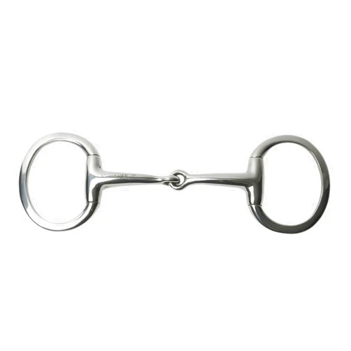 Korsteel Stainless Steel Medium Weight Solid Mouth Eggbutt Snaffle Bit, 5.5