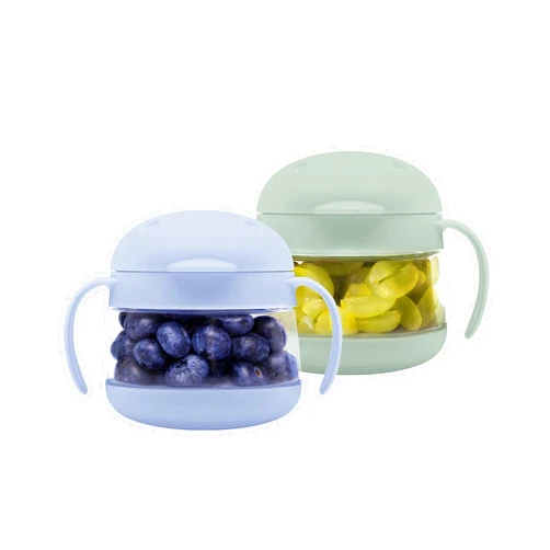 Ubbi Tweat No Spill Snack Container for Kids, BPA-Free, Toddler Snack Container, Sage & Blue