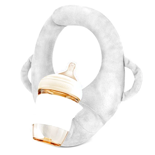 SustBa Bottle Holder for Baby Self Feeding,Portable Baby Bottle Holder,Baby Bottle Holder Hands Free,Bottle Propper for Baby,Adjustable Breastfeeding Pillows Support for Newborns,Twin Baby Essentials(Grey)