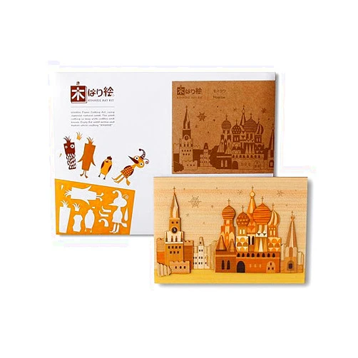 KINOWA Wooden Art Kit Kiharie Moscow Made in Japan