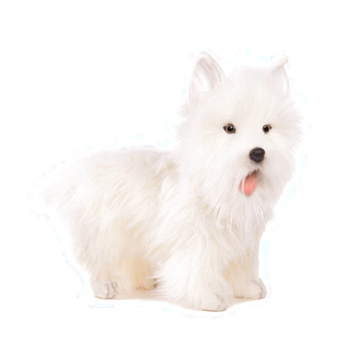 Hansa West Highland Dog Collectible Plush, White, 20