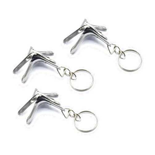 AAProTools 3 Pcs Speculum Keychain Stainless Steel - Gift for Doctor & Midwife