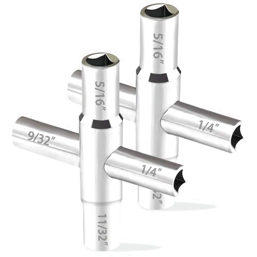 Comfylichi 2pcs 4 Way Sillcock Key Set 1/4