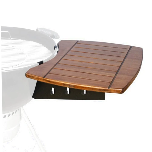 OLIGAI Grill Table Shelf for Weber Kettle,Bamboo Charcoal Side Table Shelf for 22
