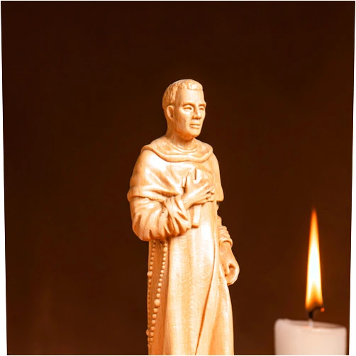 SutiCraftShop St. Martin de Porres Statue, Saint Statue Wood Carving, Religious Catholic Statue, Religious Gifts, Housewarming Gift, Handmade Home Decor (Large)