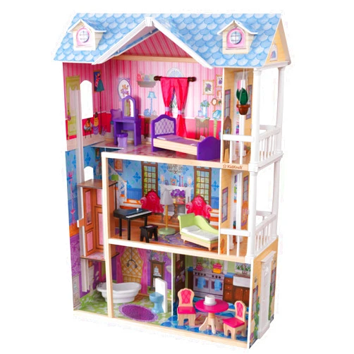 KidKraft My Dreamy Wooden Dollhouse with Lights and Sounds, Elevator and 14 Accessories, Gift for Ages 3+