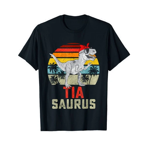 Matching Family Saurus Rex Gift Tiasaurus T Rex Dinosaur Tia Saurus Family Matching T-Shirt