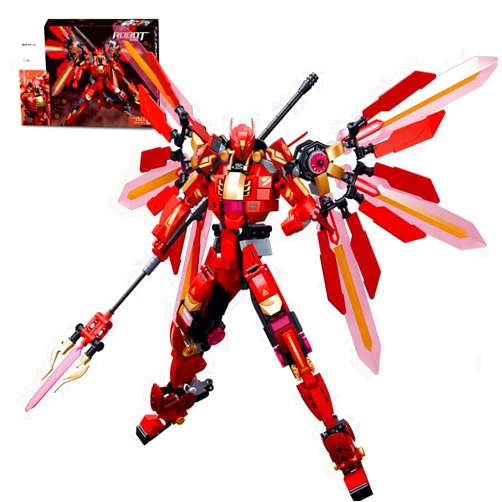 Mavo brix Mech Building Set, Samurai Mecha Warriors Building Kit, Creative Collectible Toy for Adults Man Teens Boys 8+, Compatible with Lego Mech Set, 511 PCS