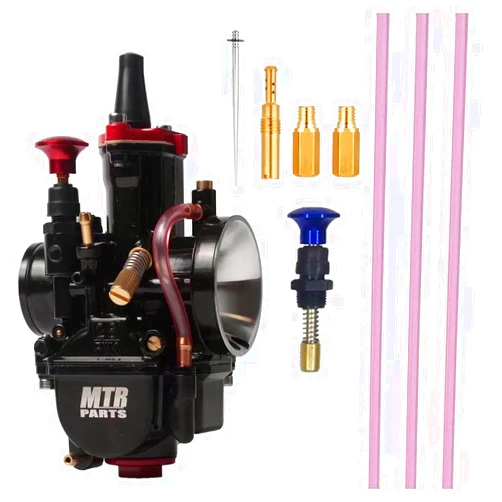 Generic PWK carburetor 24 26 28 30 32 34mm acing Performance Power Jet Carb For 50cc to 250cc Universal 2T 4T Engine Dirt Bike Motocross Motorcycle Scooter ATV Quad Scooter Mini Bike Race Kart(24MM)