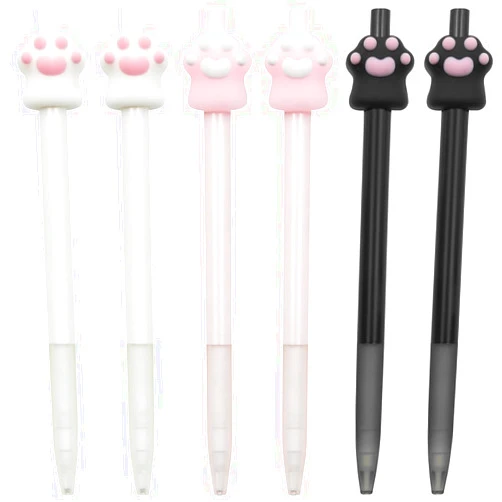 Geluode 6 Pieces Cat Paw Mechanical Pencil, Cute Cat Press Automatic Mechanical Pencils for Office School Supplies, 0.5 mm