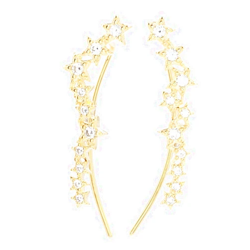 Dtja Constellation CZ Star Cuff Wrap Earrings for Women Girls 925 Sterling Silver Big Dippe Cubic Zirconic Cluster Sweep Up Crawler Climber Pin Hypoallergenic Stud Ear Hook Clip Dainty Earrings
