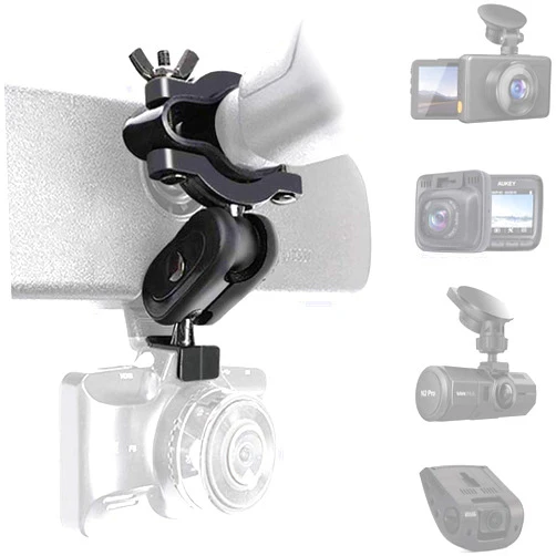 Anumit Dash Cam Mount, Universal Dash Camera Rear View Mirror Mount Holder Kit for Miden S7, YI, Rexing V1P, APEMAN, Anker Roav, Falcon F170, Z-Edge, Old Shark, KDLINKS X1, E-ACE, Peztio and Most Other