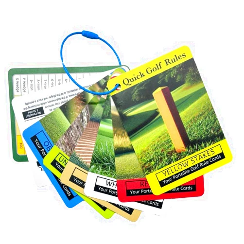 Deyl cavier Golf Rules Quick Reference 2024 & Golf Club Range Cards (8-Pack) | Rules of Golf Pocket-Size Guide | Golf Rules Cards for Bag, Golf Club Distance Chart, Golf Training Aid, Golf Accessories for Men