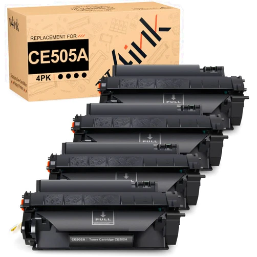 v4ink 4PK Compatible Toner Cartridge Replacement for HP 05A CE505A Toner Cartridge Black Ink for HP P2035 P2035n P2030 P2055 P2055d P2055dn Pro 400 M401n M401dne M401dw M425dn M425dw Printer
